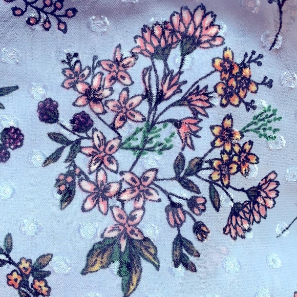 DR2 by Daniel Rainn Flutter Cap Sleeve Floral Top - Picture 10 of 12